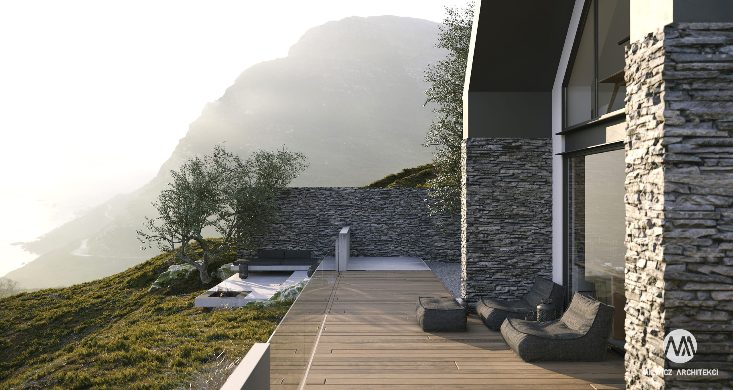 D81, projekt domu jednorodzinnego, dom jednorodzinny z poddaszem użytkowym, projekty gotowe, nowoczesna stodoła, nowoczesna architektura, dom z drzewem